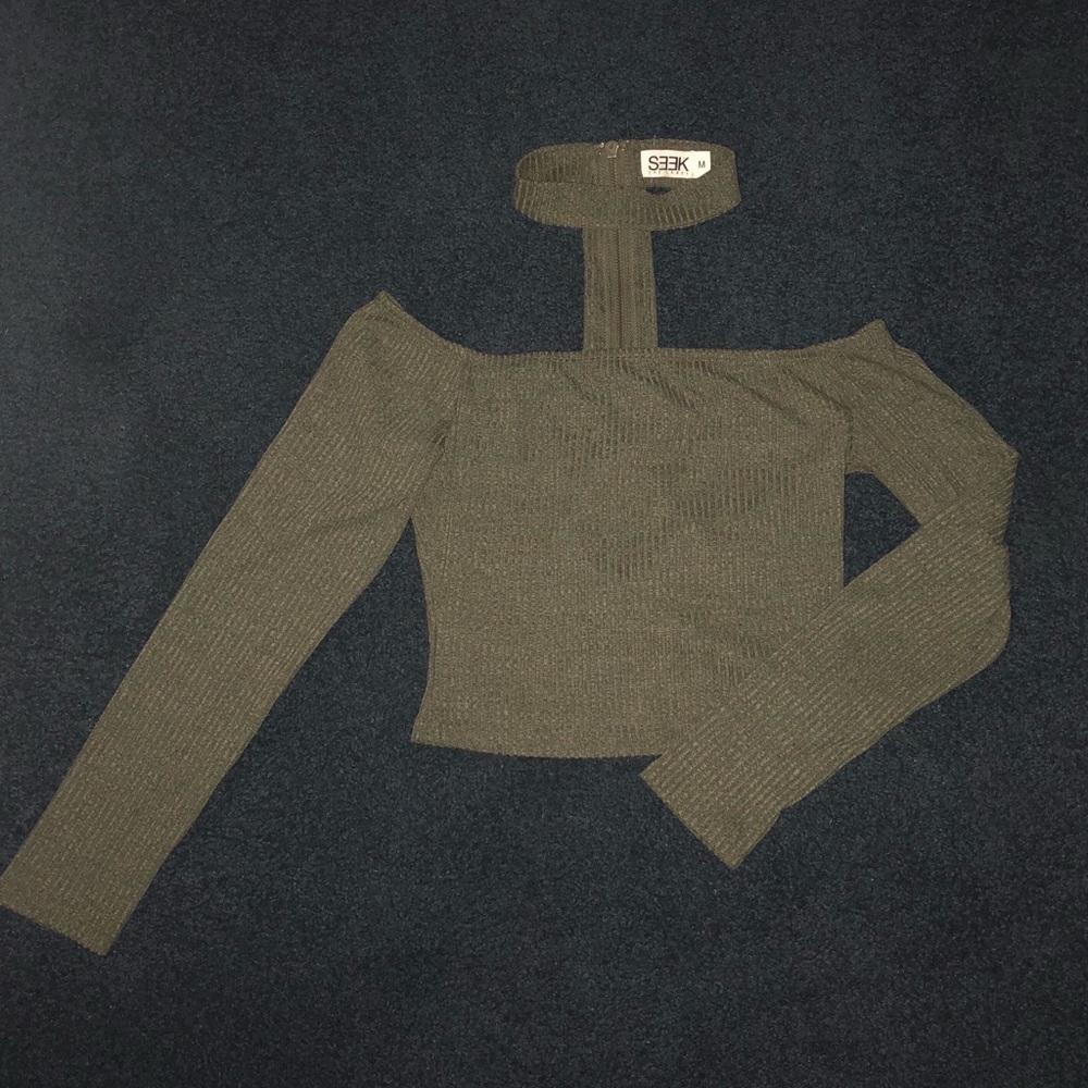 NWOT LF CROP TOP WITH CHOKER